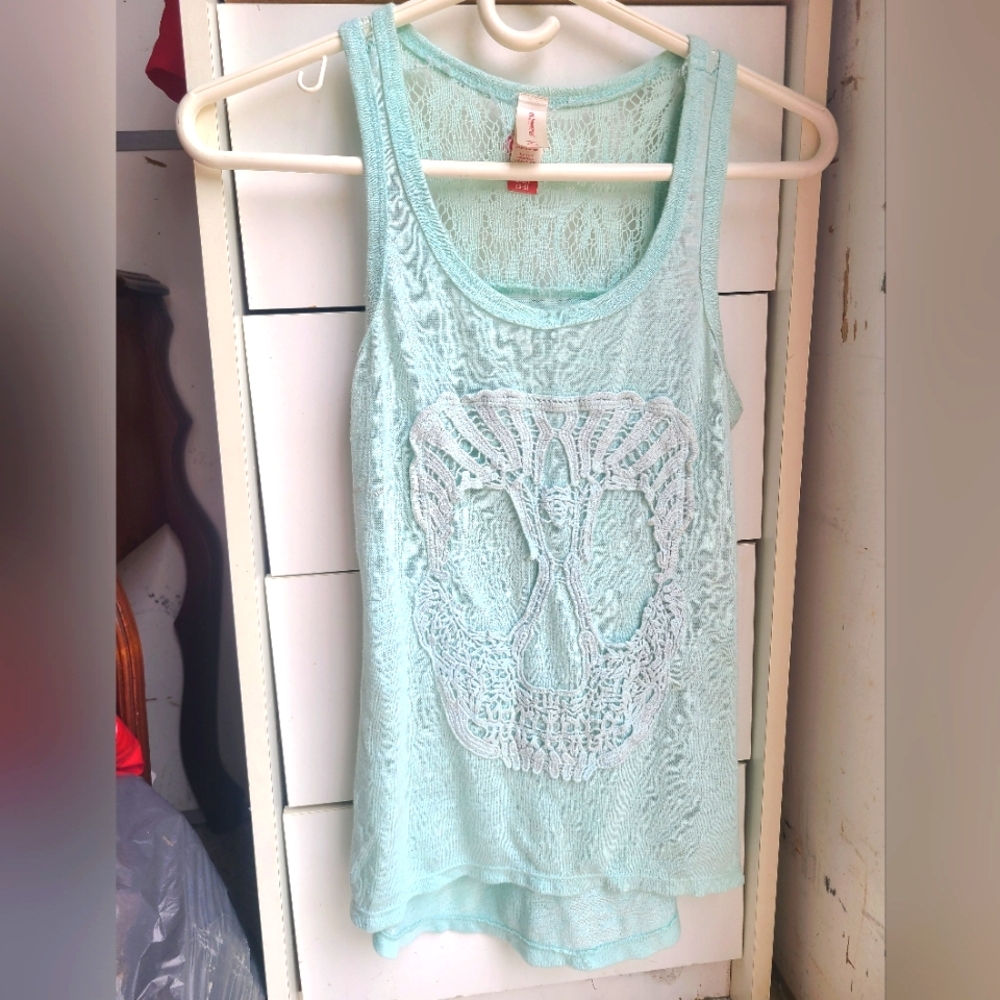No Boundaries Green Tank Top